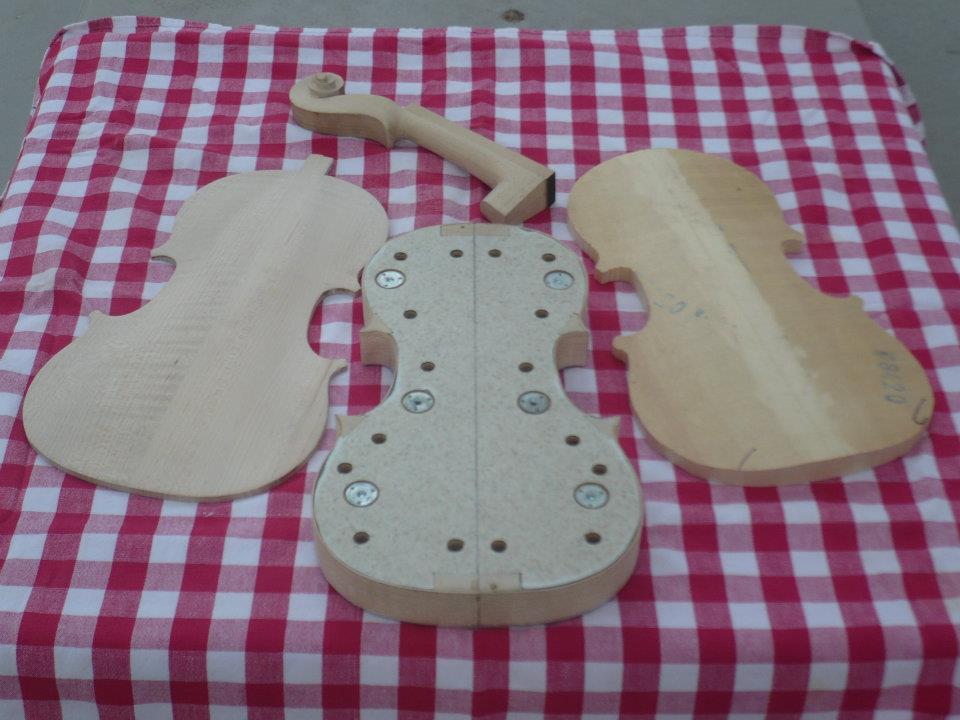 Cello's little brother -- Major parts beginning to take shape.